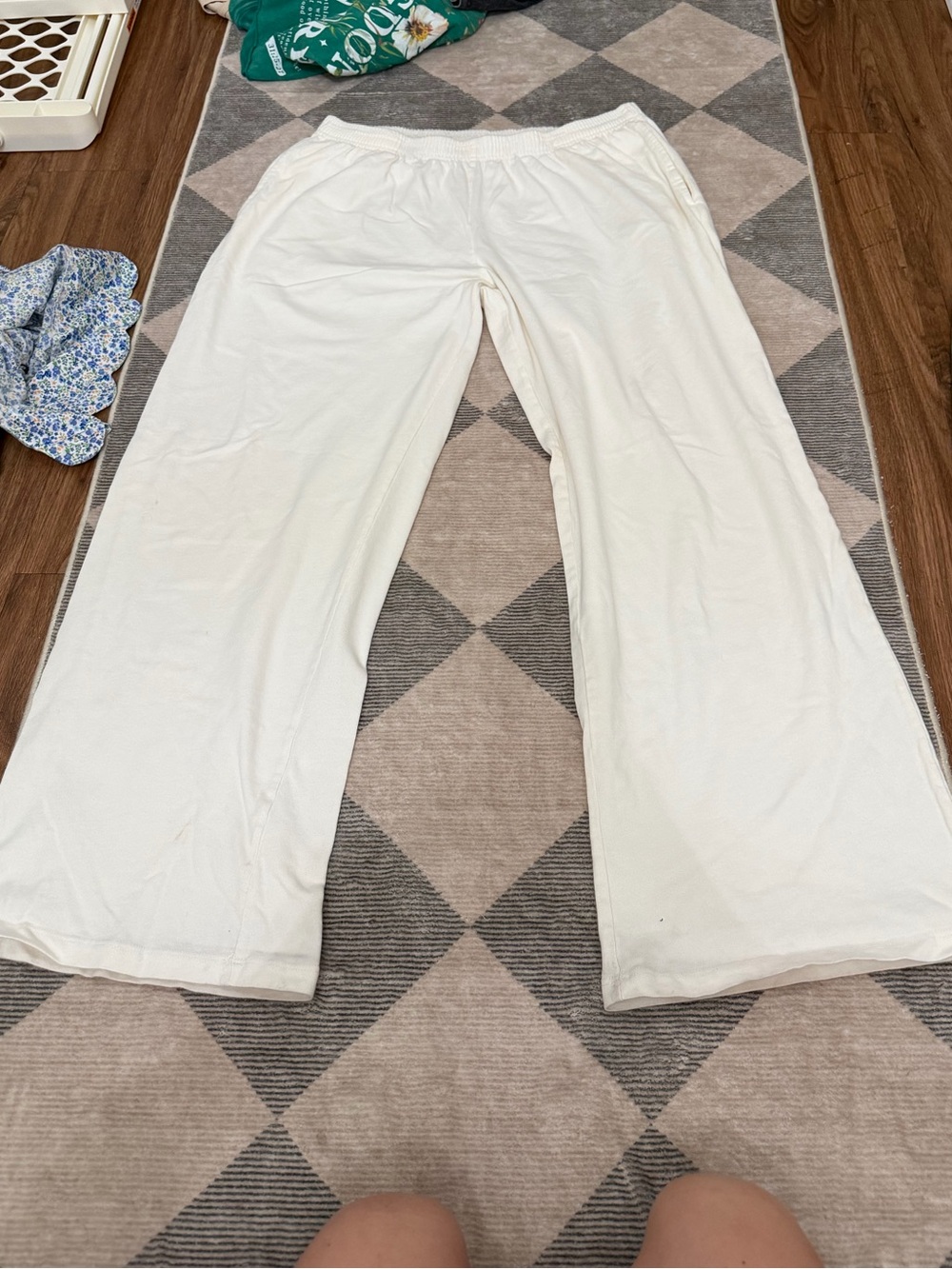 SET ACTIVE heavy cotton easy pants BLANC